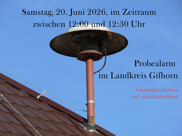 Bild vergr&ouml;&szlig;ern: Probealarm 20.06.2026