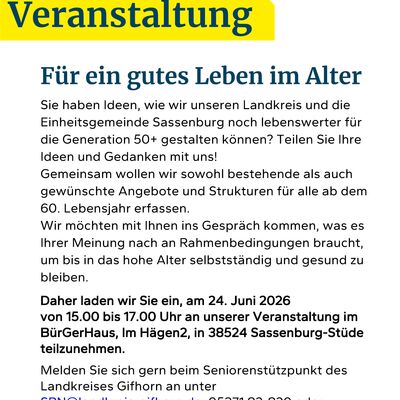 Bild vergr&ouml;&szlig;ern: Gutes Leben im Alter Flyer Landkreis